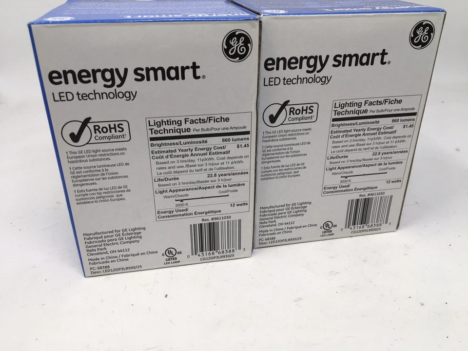 2 GE Lighting Energy Smart LED 12-Watt  PAR30 Longneck Floodlight Bulb Dimmable - Image 3 of 4