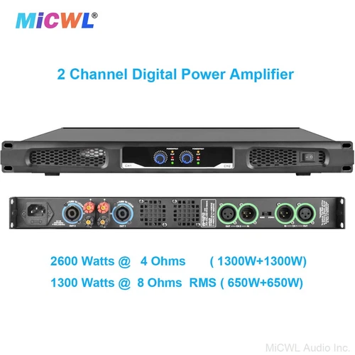 Pro 2 - 4 Channel Digital Power Amplifier 5200W High PreAmp Drive Speaker 1U 19" - Picture 13 of 14