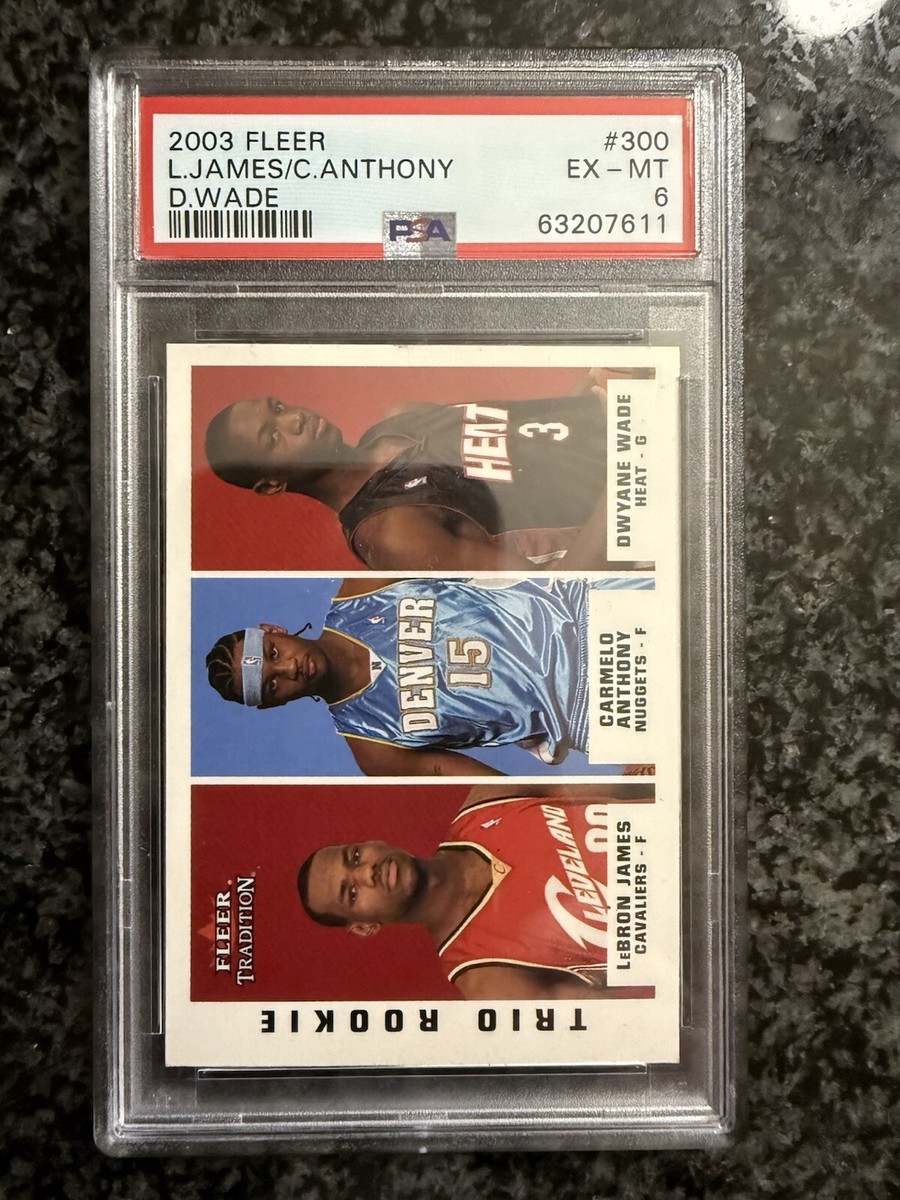 2003-04 Fleer Tradition - Trio Rookie LeBron James, Dwyane