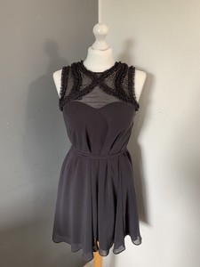 dark grey shift dress