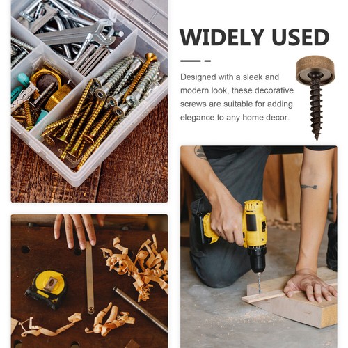 8 Pcs Decor Screw Small Brass Screws Mirror Decorative Cover Caps - Picture 11 of 12