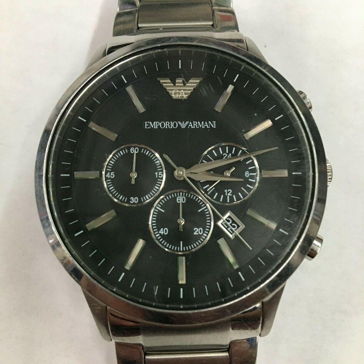 Emporio Armani Mens Analog Stainless Steel Watch Model Number AR 2460 Emporio Armani Mens Analog Stainless Steel Watch Model Number AR 2460
