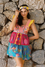 NWT ANTHROPOLOGIE FARM RIO COLORBLOCKED MINI DRESS- SIZE SMALL