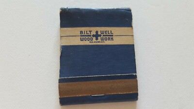 Matchbook Bilt Well Wood Work. Dubuque Iowa FULL WEAR   F5