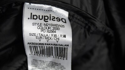DESIGUAL STYLE: M21SWEW25 Women's Jacket Size M 38 Black Full Zip