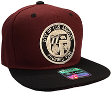 City Of Los Angeles Founded 1781 Black/Maroon Snapback