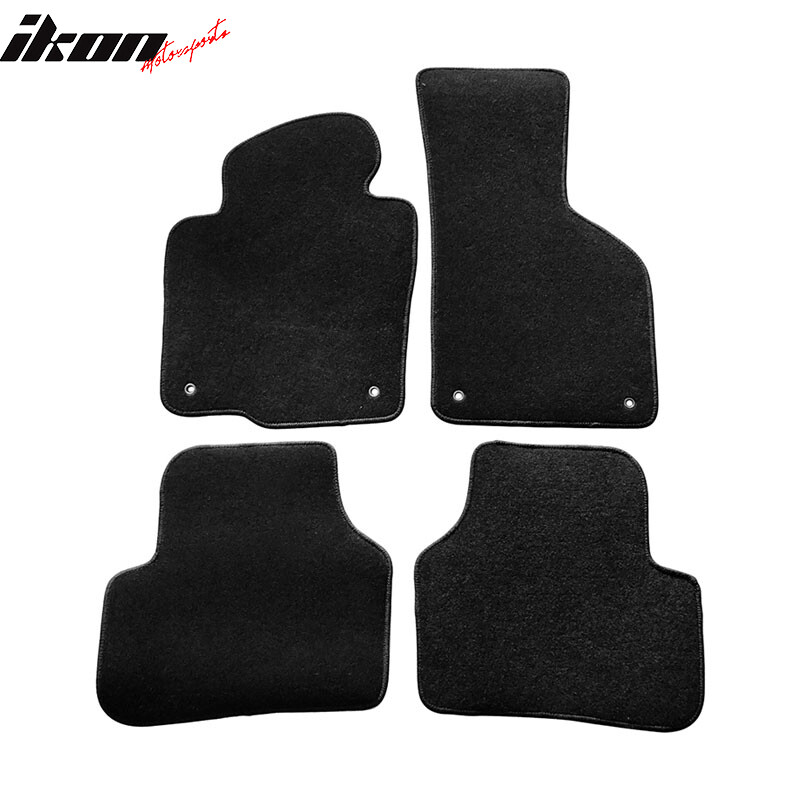 Fits 0917 Volkswagen CC Sedan Floor Mats Nylon Black NonSlip Auto