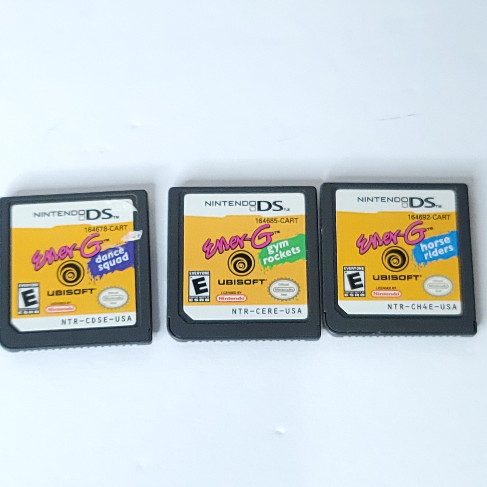 Lot of 3 Nintendo DS Ener-G Dance Squad Horse Riders Gym Rockets Video ...
