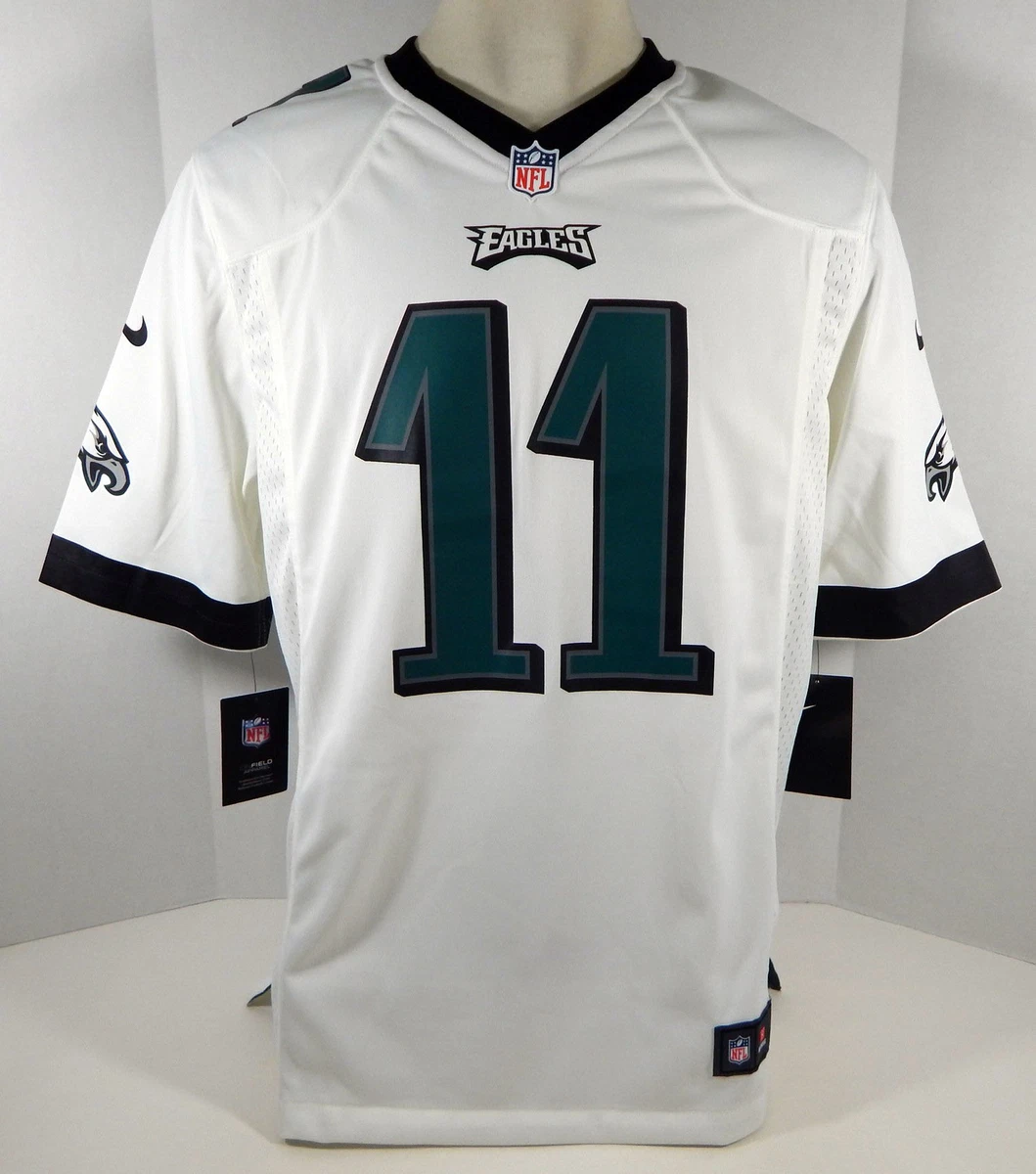 New Mens Philadelphia Eagles Carson Wentz #11 White Game Jersey L