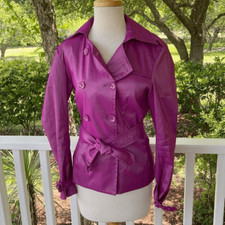 Samuel Dong Bright Pink Short Trench Coat
