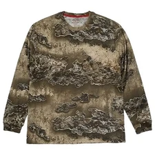 Realtree Mens Excape Camouflage Long Sleeve Crew Neck Hunting T-Shirt