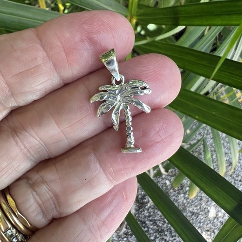 Ciondolo Ciondolo Palma Tropicale Argento 925 Sterling - Foto 2 di 3