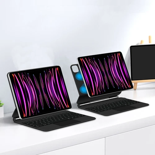 For iPad Pro M4/Air M2 2024 Stand Leather Magic Removable Backlit Keyboard Case - Picture 9 of 44