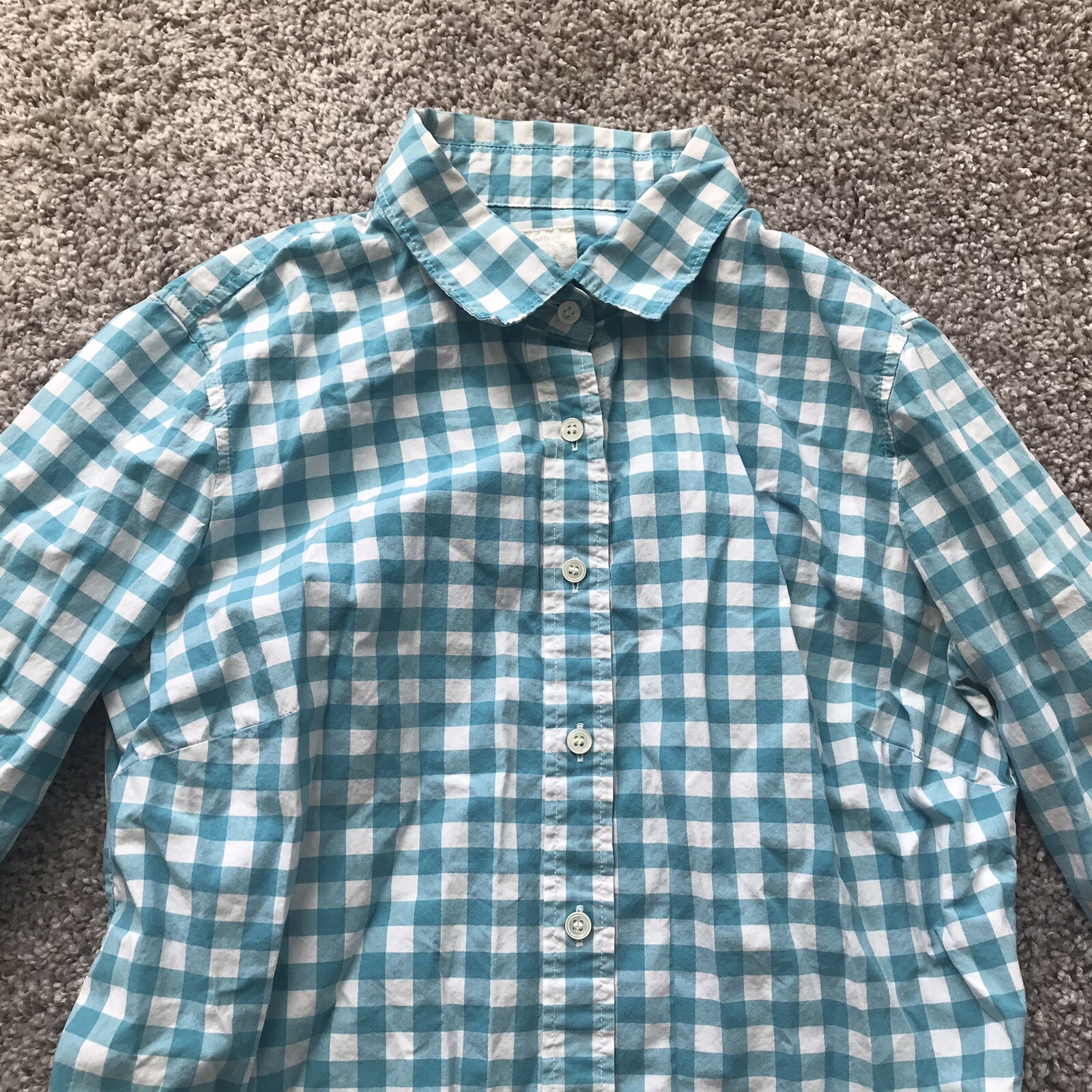 jcrew gingham button down shirt size 2 - image 2