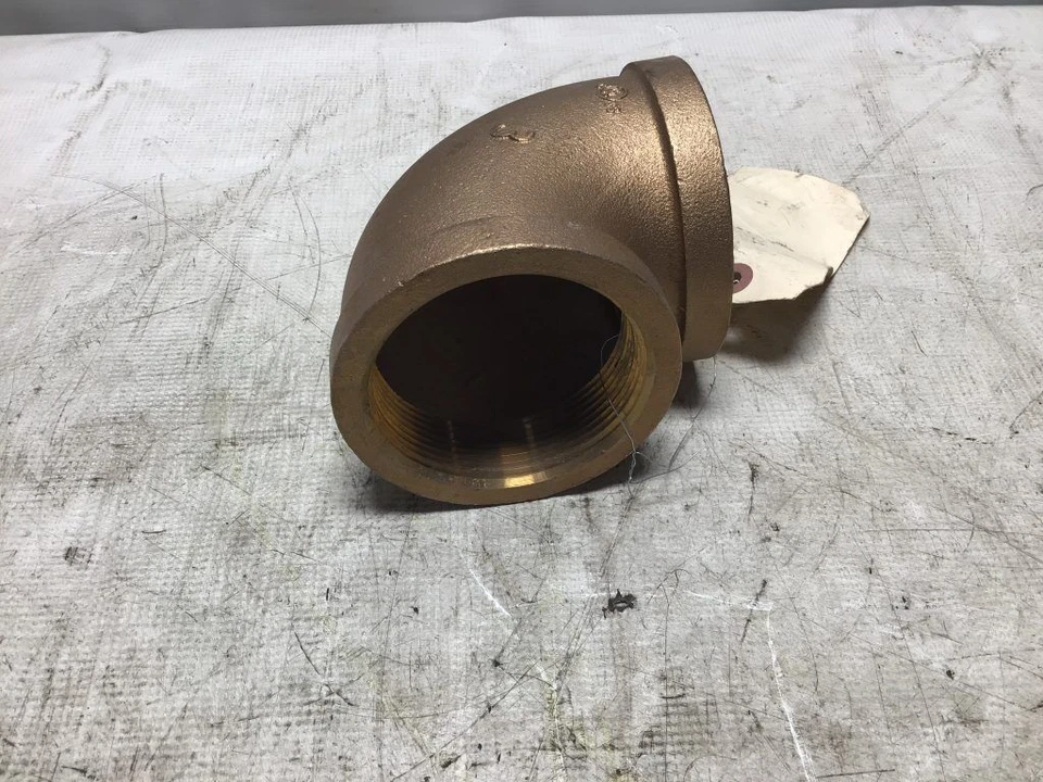 3” FNPT Threaded Brass Elbow Pipe Fitting 90° - Image 3 of 3