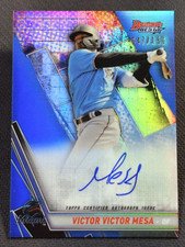2019 Bowman's Best BLUE REFRACTOR PROSPECT ROOKIE AUTO Victor Mesa 047/150