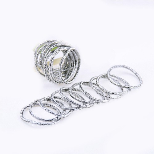 10PCS Glitter Shining Hair Tie Band Rope Ring Elastic Ponytail Holder Girls j - Picture 13 of 25