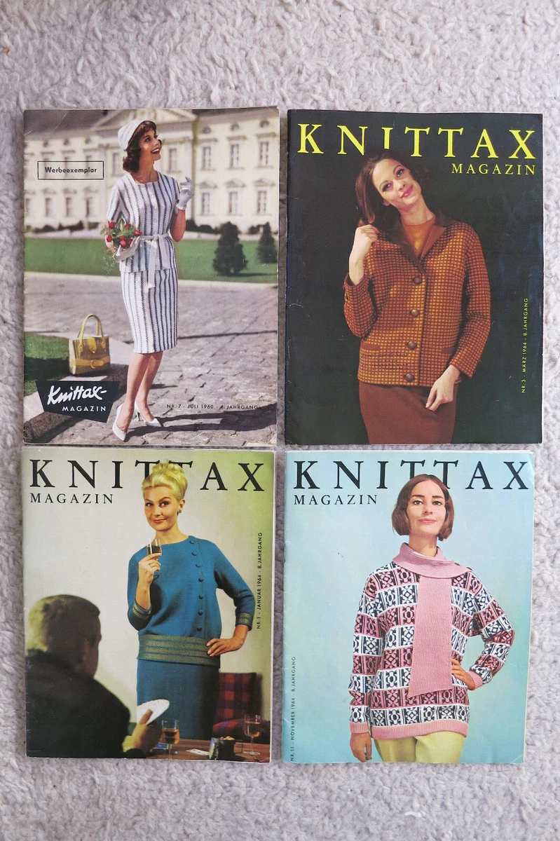 1 von 4 KNITTAX-Modellmagazinen von 1960+1964, guter Zustand, hyg. sauber 