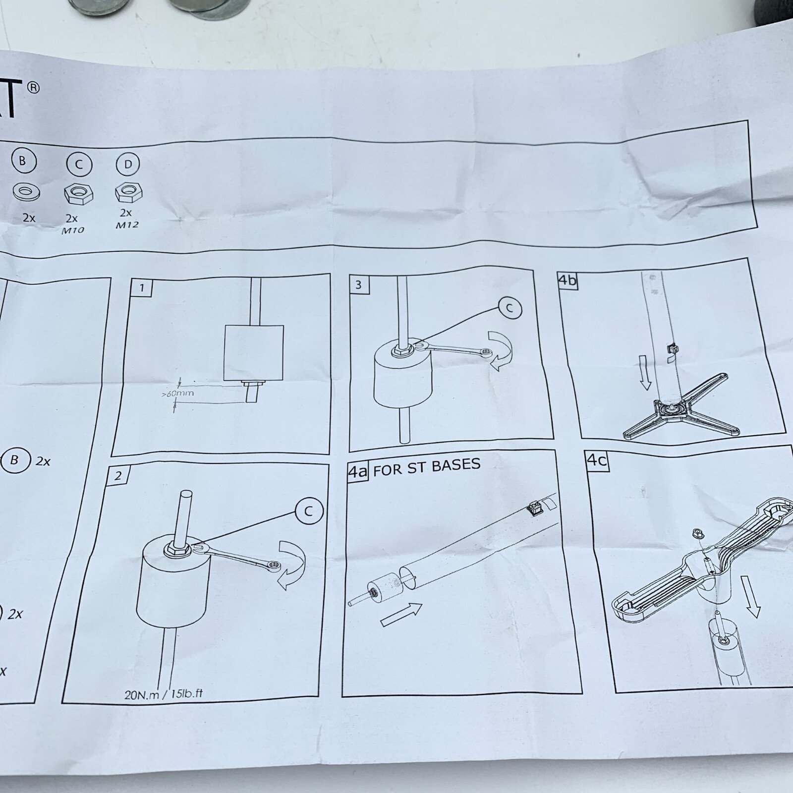 2 Pack Flat Tech Table Post Weight FTL2552A01 2.5" Diameter