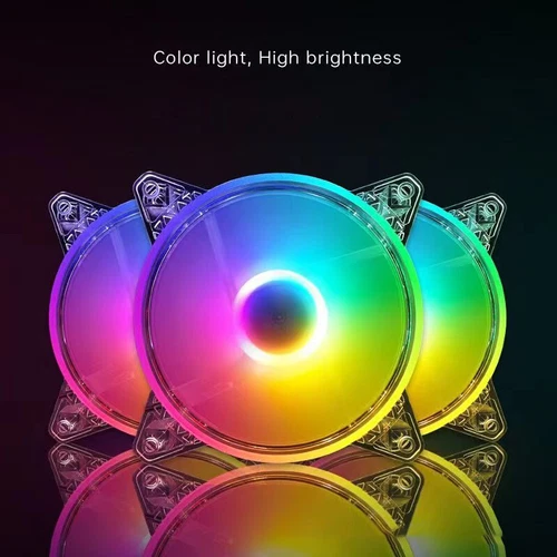 120mm Transparent Crystal RGB Computer Case Cooling Fans Gaming PC Tower Coo _ou