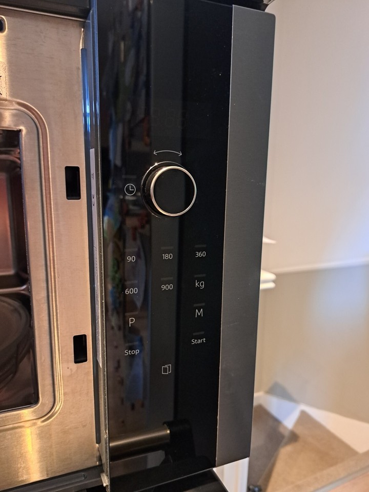 Neff N50 HLAWD53N0B BuiltIn Microwave Oven Black with Steel Trim eBay