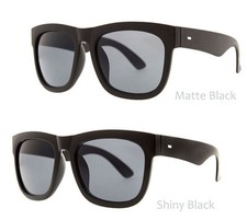 1 or 2 Pair s Retro Large Thick Square Frame Sunglasses Matte or Shiny Black