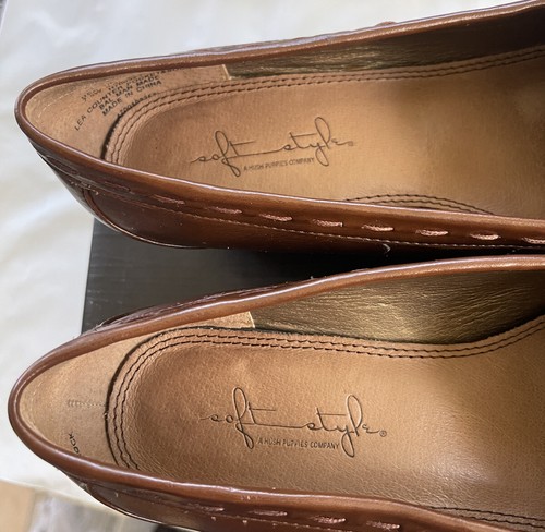 Soft Style Hush Puppies 7.5W Miramar Brown Dress Pumps Shoe Woman’s 7.5 Wide - Picture 4 of 9