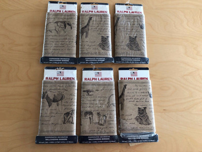 Lot of 6 - Ralph Lauren St. James Club Khaki Safari Decorative Wallpaper Border