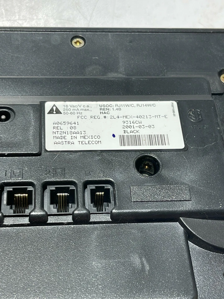 AASTRA A0659641 + A1222-7007-02-00 Corded Single Line Speakerphone W/ Caller ID - Image 3 of 4