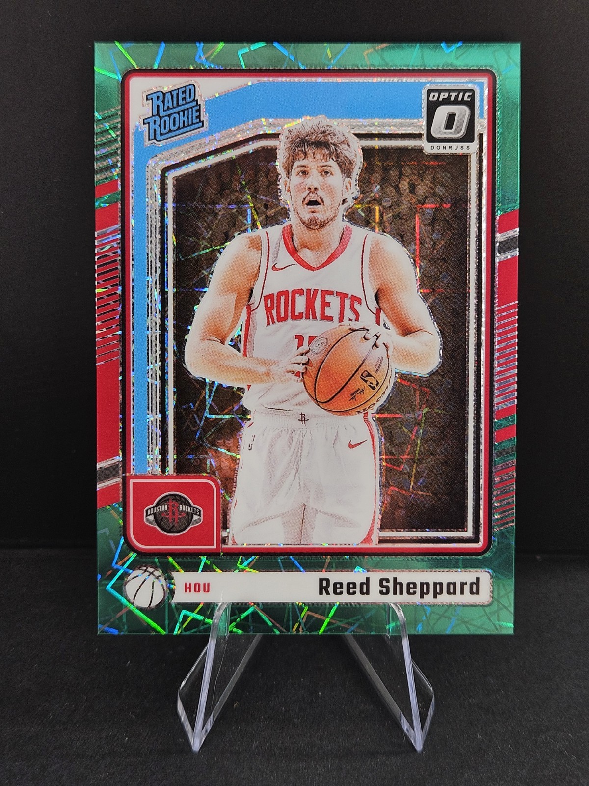 2024-25 Donruss Optic Rated Rookie Reed Sheppard RC #255 Green Velocity /49