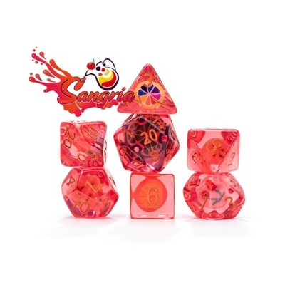 Gate Keeper Dice & Supplies Poly Set - Sangria (7) New