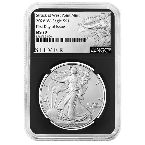 2026 (W) $1 1-oz American Silver Eagle NGC MS70 FDI ALS Label Retro Core