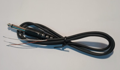 NEW 1/4 Inch Mono 2 Wire Morse Code Straight Key Cable, 3 Ft.