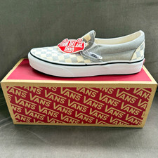 VANS Classic Slip-On Checkerboard Gray/White Slip-On VN0A4U38WS3 7W 5.5M