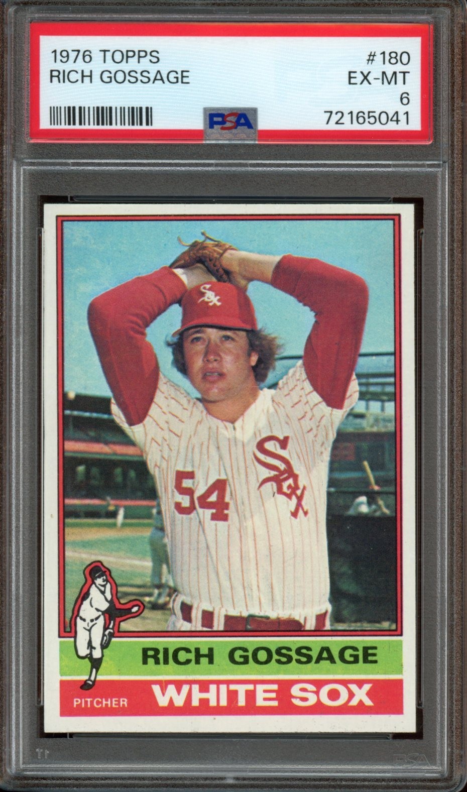 1976 Topps #180 Rich Gossage *PSA 6 (EX-MT) *Chicago White Sox *HOF