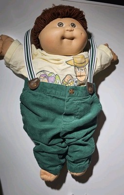 Vintage 1985 Coleco Cabbage Patch Kids Boy Doll Brown Auburn Hair Eyes Mold 3 