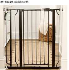 Regalo Safety 36" Extra Tall Baby Gate Black Metal Stairway