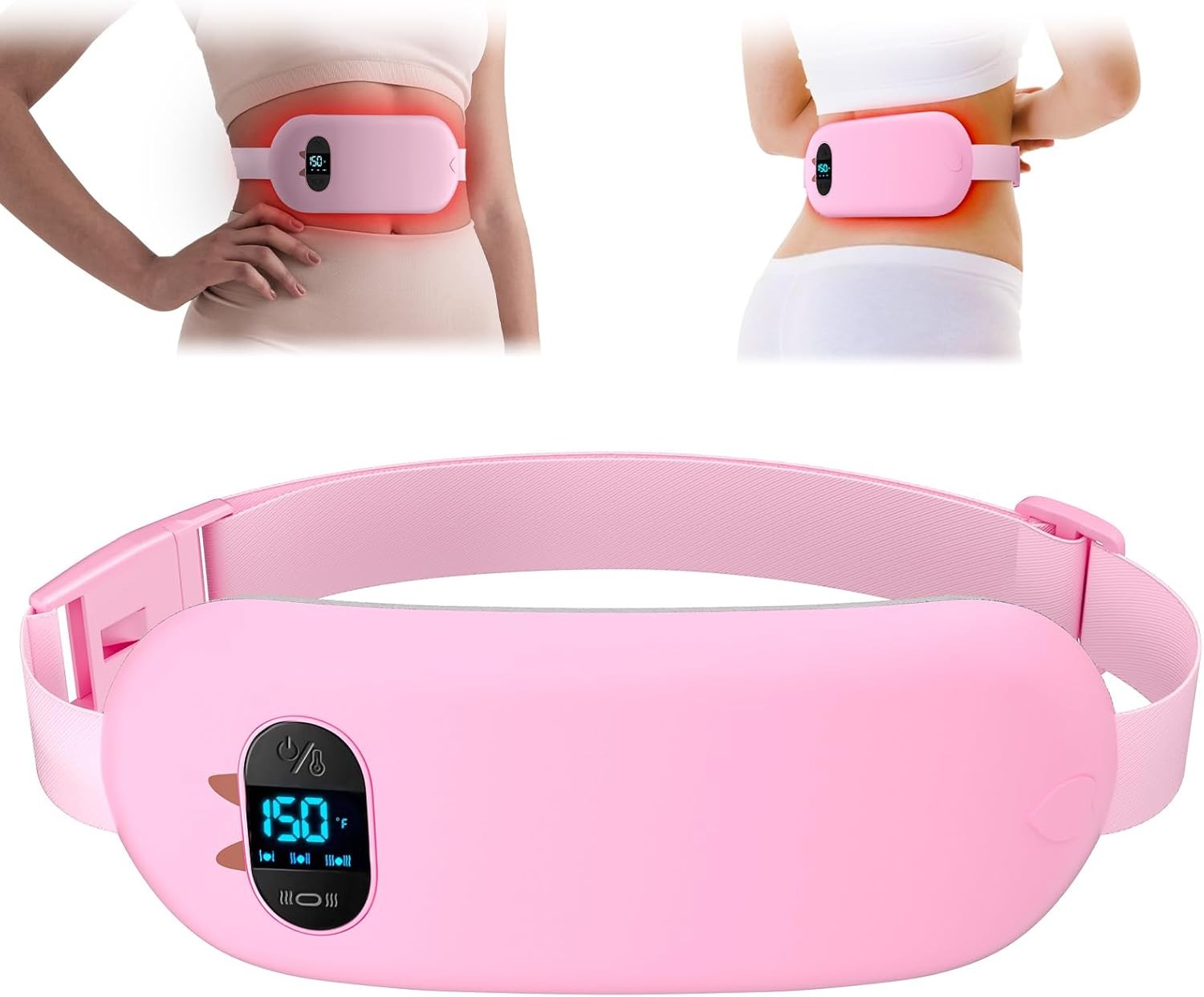 For Cramps Cordless Electric Belt Back Pain Relief 6 Heat 6
