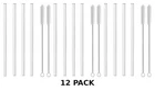 12 Glass Drinking Straw with Cleaning Brush Reusable Straight Healthy BPA Free