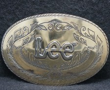 XA17106 VINTAGE 1970s  LEE  WESTERN FASHION CLOTHING ADVERTISEMENT BELT BUCKLE