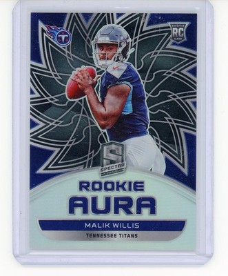 Malik Willis 2022 Panini Spectra Football Rookie Aura Prizm #7/99 Jrsy Number