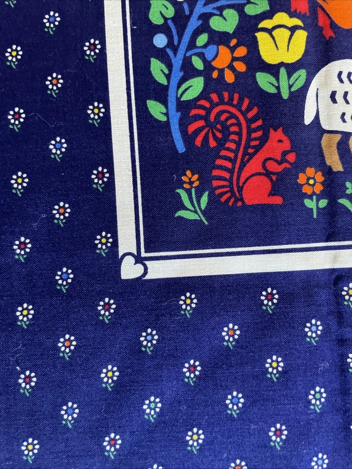 Quilt Fabric Panel Animals Under Tree Unicorn Sheep Pig Owl ++ 45”x35” Cranston - Image 2 of 4