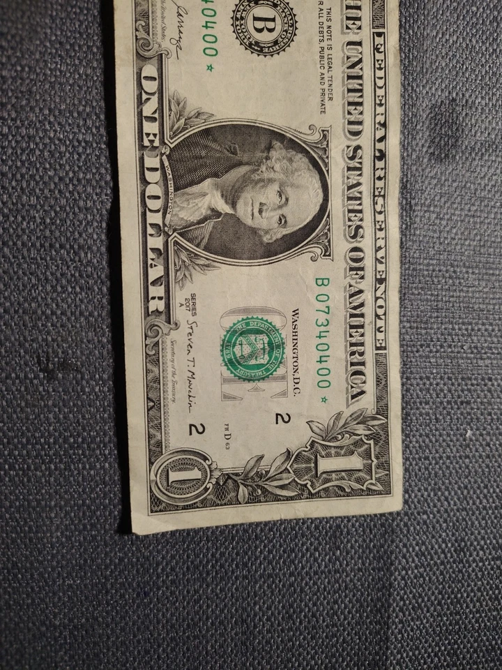 Billete estrella número de serie bajo 1$ raro excelente estado Foto 4 de 4