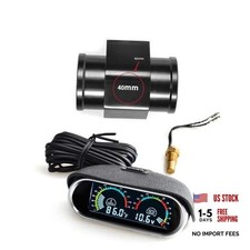 2-in-1 Auto Car Lcd Meter Digital Voltage Water Temperature Fuel 40mm Black 2-in-1 Auto Car Lcd Meter Digital Voltage Water Temperature Fuel 40mm Black