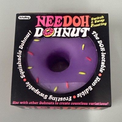 Schylling NeeDoh Dohnut Tactile Squeeze Toy, Purple Frosting, Ages 3+ 25339HY