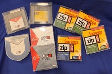 Lot of 9 Iomega Zip 250MB Disks in Cases incl. Titanium U250 Bonus Cases