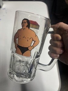 WWE ANDRE THE GIANT BEER MUG DAMAGED COLLECTIBLE SEE PHOTS OBO WRESTLING LEGEND