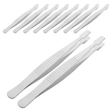 10 Pcs Craft Tweezers for Crafting Stamp Collecting Stainless Steel