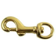 3/8" x 2-1/4" Brass Swivel Bolt Snap Hooks 2 pcs. 