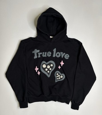 Broken Planet True Love Is Hard To Find Puff Graphic Hoodie Black Size Large